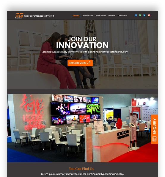 Informative Dynamic Website for an Interior Design and Creative Solutions Company