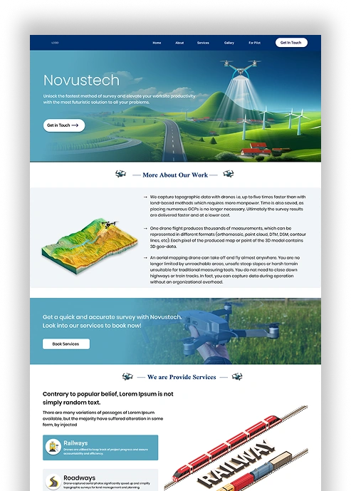 Dynamic Drone Service Company Website